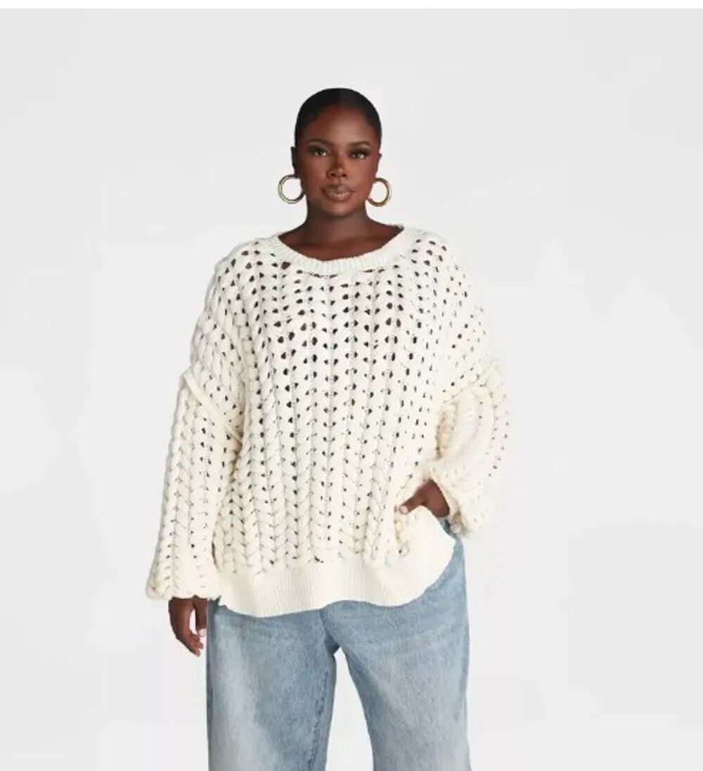 KBB BY Kahlana Chunky Cream Sweater NWT